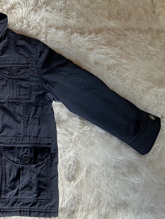 Boys navy blue winter jacket - Picture 3 of 4